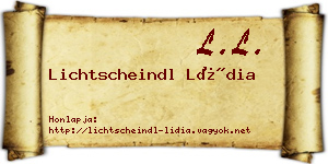 Lichtscheindl Lídia névjegykártya