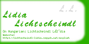lidia lichtscheindl business card